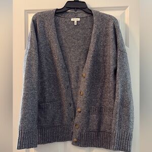 Gray Button-Up Cardigan